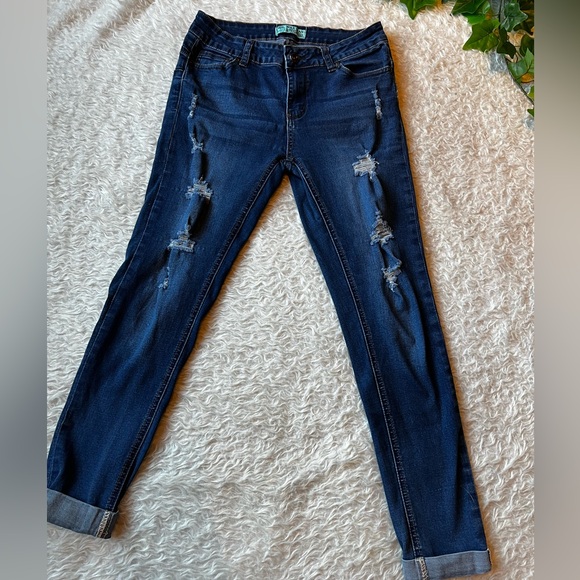 Wax Jeans distressed skinny jeans - Picture 1 of 13